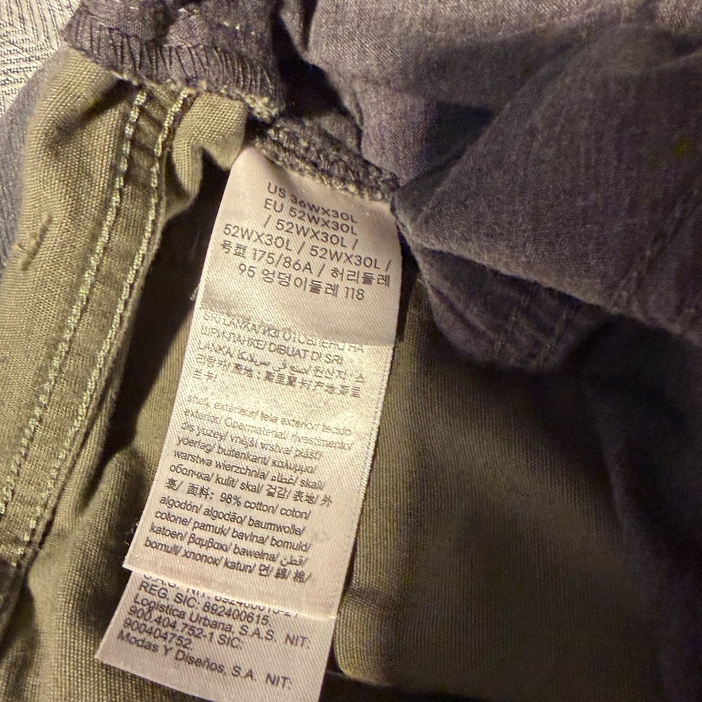 Calvin Klein Men’s Slim Fit Stretch Pants 36x30 Olive Green - Picture 6 of 7